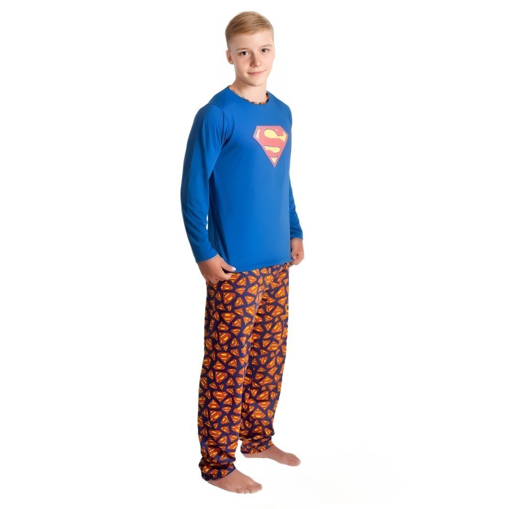Pijama Menino Super Herói Longo Inverno Criança Infantil — imagem 2 de 2