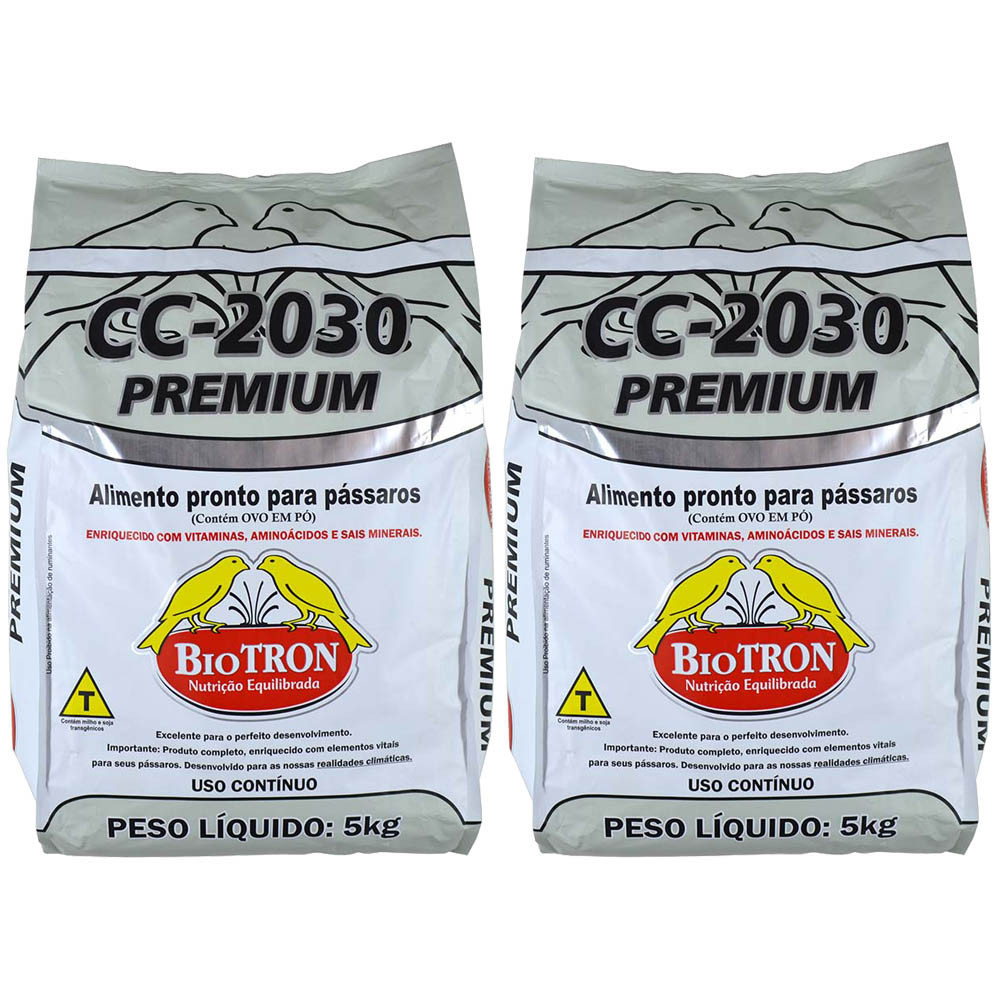 Kit 2 Criador Farinhada CC 2030 - Premium - 5kg para Pássaros Canário Curió Pixarro Trinca Ferro
