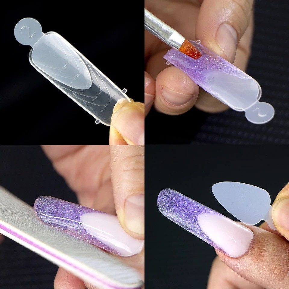 Molde Adesivo de Silicone para Francesa Reversa Dafu - Kit com 5 Cartelas