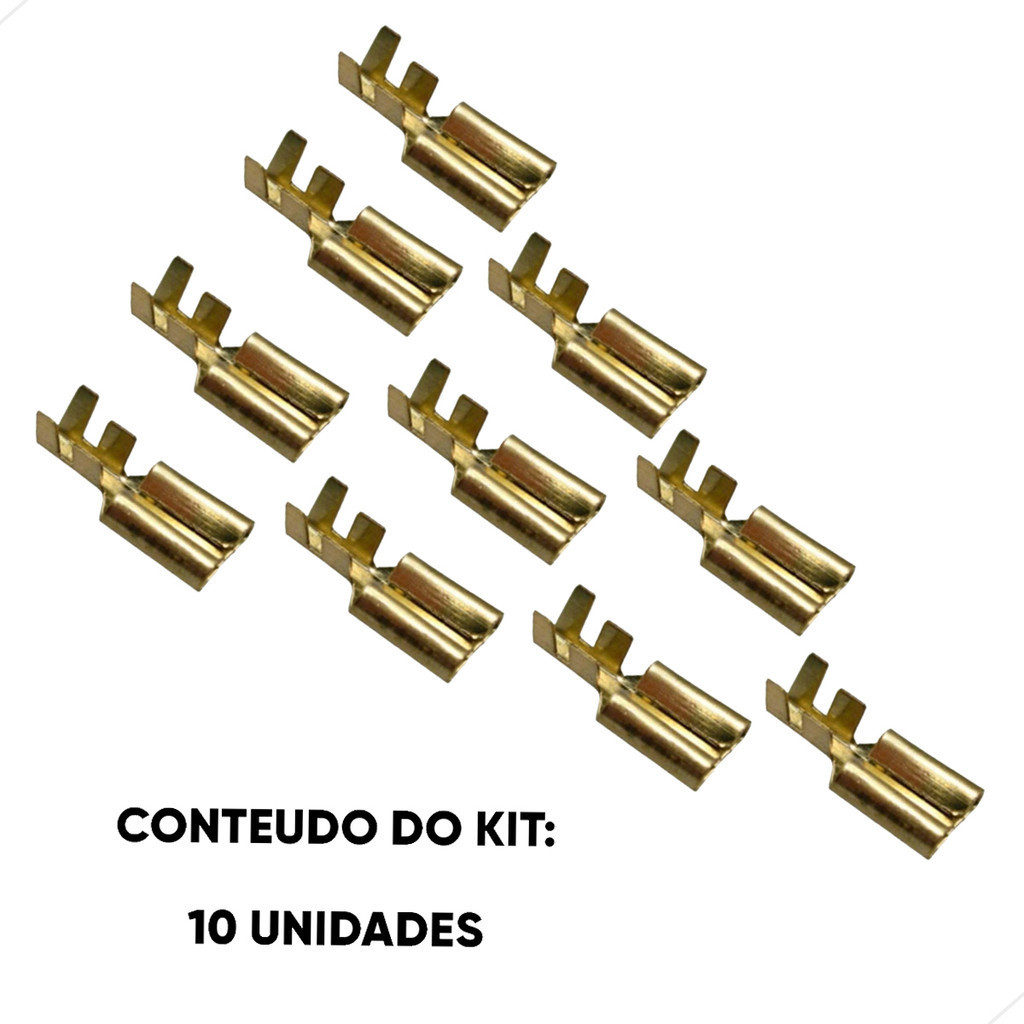 Kit Terminal Encaixe Fêmea 9.7 - Sem Trava - 10 Unidades (kt10ete7029) 70747 em Oferta na Shopee