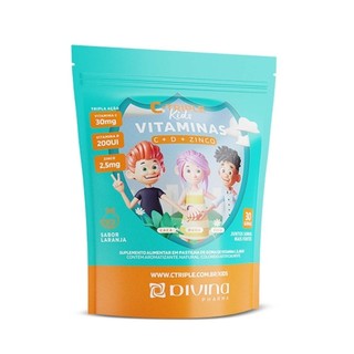 C-Triple Kids Vitaminas 30 Gomas em Oferta na Shopee