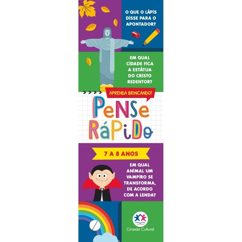 Livro Flash cards Pense rápido -  7 a 8 anos em Oferta na Shopee