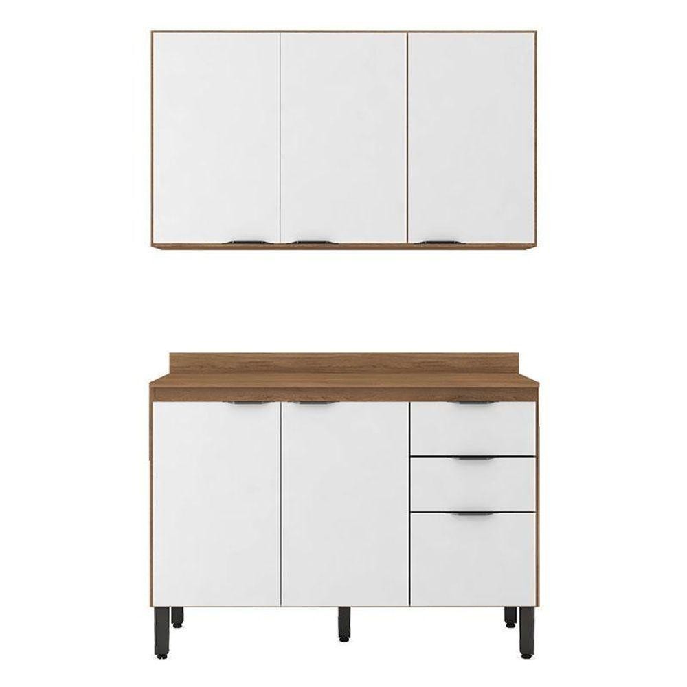 Cozinha Modulada Firenze Fi0010 Amêndola Branco - Demóbile - Home & Living