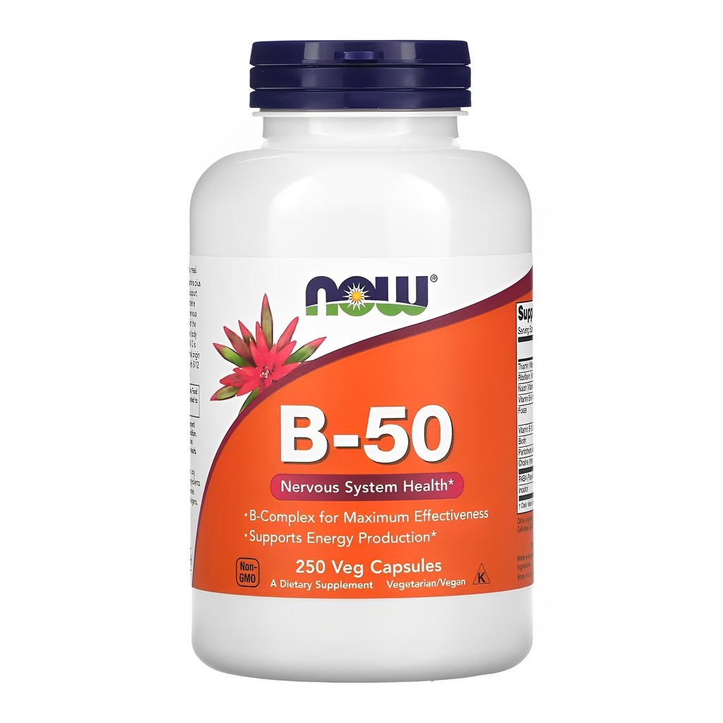 Now Foods Vitamina B 50mg Complex B 250 Veg Cáps Importado