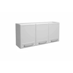 Armário Aéreo p/ Cozinha Evidence 7008 c/ 3 Portas 120cm Branco - Bertolini