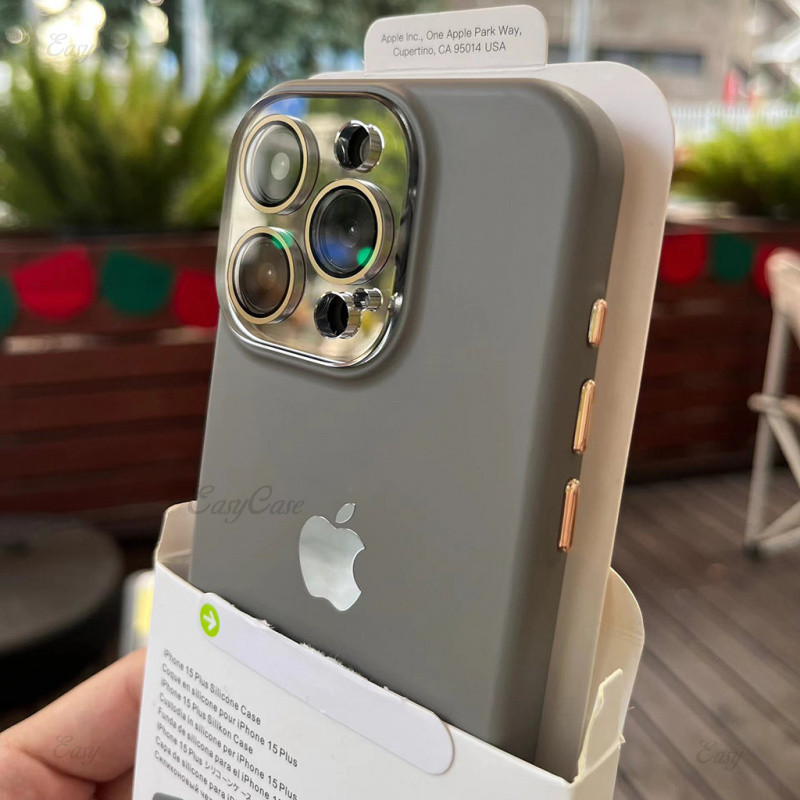 Capa De Silicone Original De Alta Qualidade Para iPhone 15 14 13 12 11 Pro Max Plus Durável Com Proteção De Lente Vidro em Oferta na Shopee