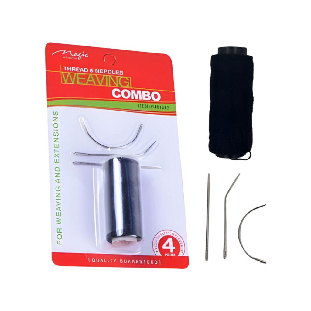 Kit Entrelace 3 Agulhas e 1 Linha Presponto 10m Cor Preta em Oferta na Shopee