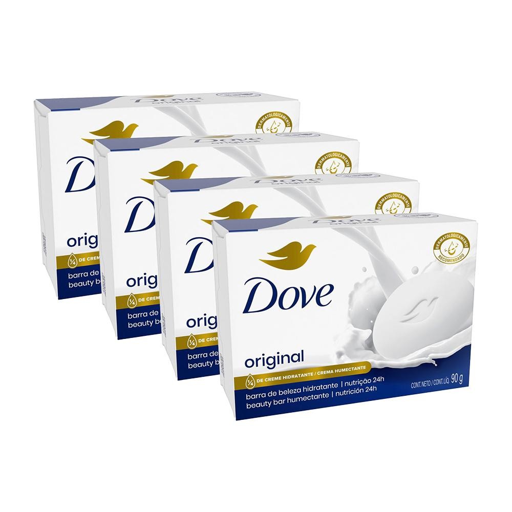 Kit 4 Sabonetes em Barra Dove Original 90g cada
