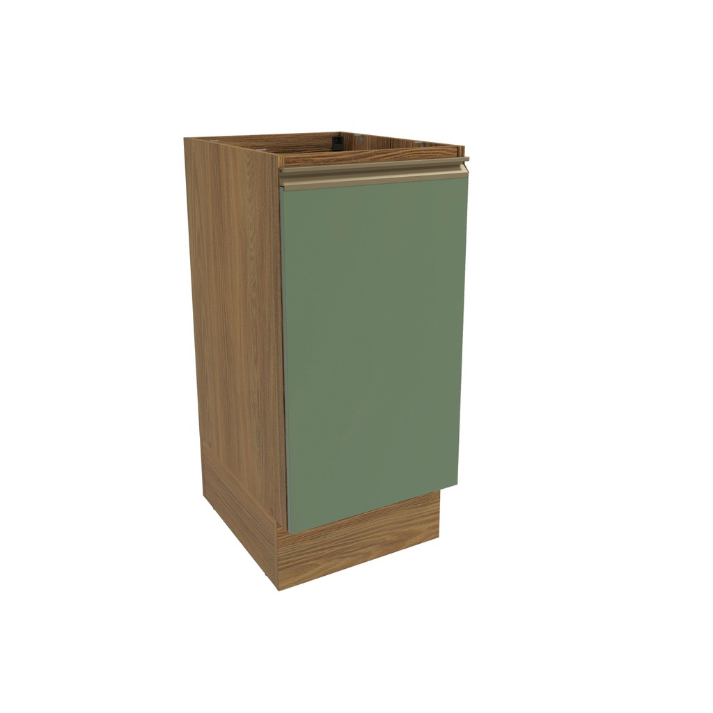 Balcão Celeste Kappesberg 100% MDF 1 Porta Nogueira/Verde 40cm - Home & Living