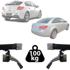 Rack Teto Resistent Sport GM Cruze Sedan Hatch 11 a 18 100kg