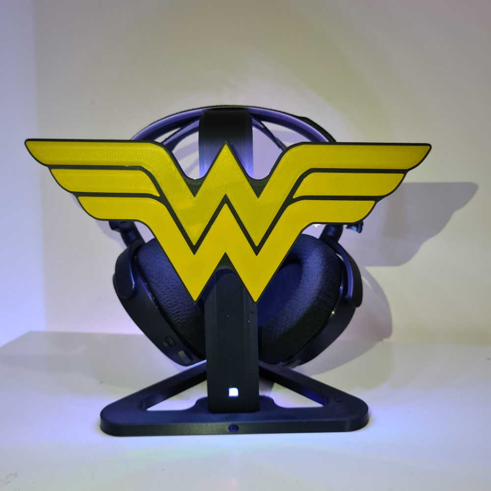 Suporte Fone Ouvido Mesa Headset Gamer MARVEL MULHER MARAVILHA com e sem fio pc Universal Display Rack