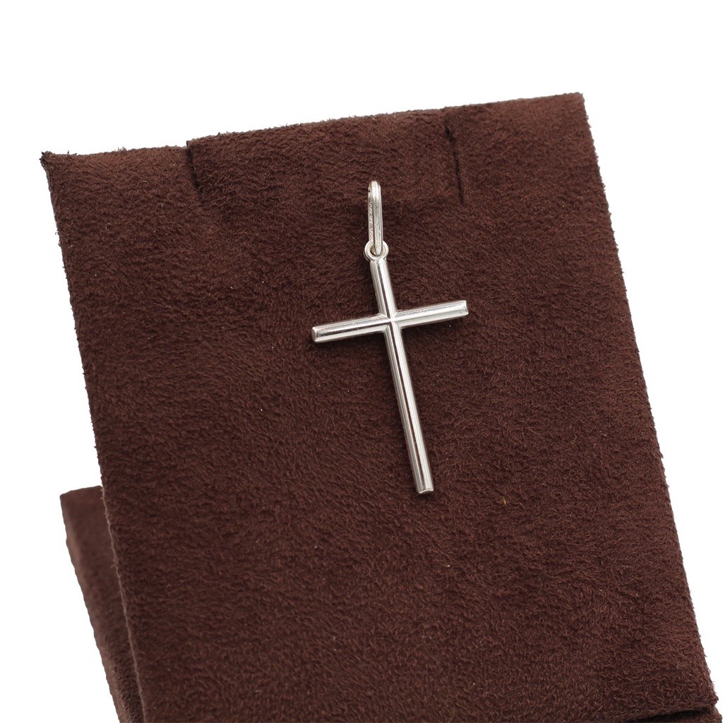 Pingente de prata 925 Cruz palito media em Oferta na Shopee