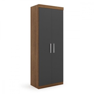 Guarda Roupa Genova Módulo 2 Portas Ipe Wood Grafite Batrol Ipe Wood Com Grafite em Oferta na Shopee