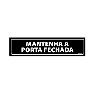 Placa De Sinalização Mantenha A Porta Fechada 30x7 Ecom IA - A-414 F9e em Oferta na Shopee