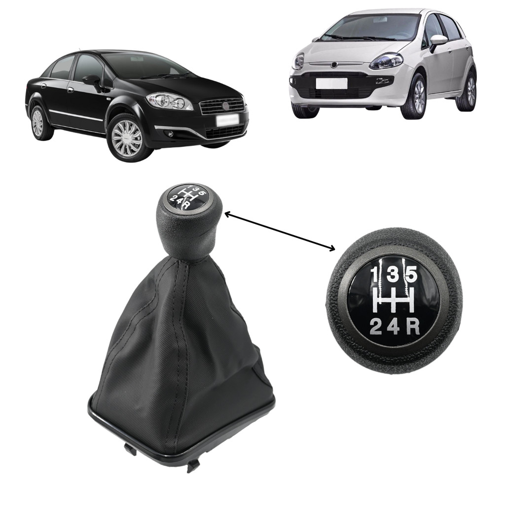 Coifa Com Bola Do Câmbio Fiat Punto 2008 À 2018 Mod Original