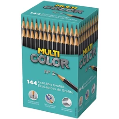 Lapis Preto Grafite Escrever Multicolor Faber N2 Atacado 144
