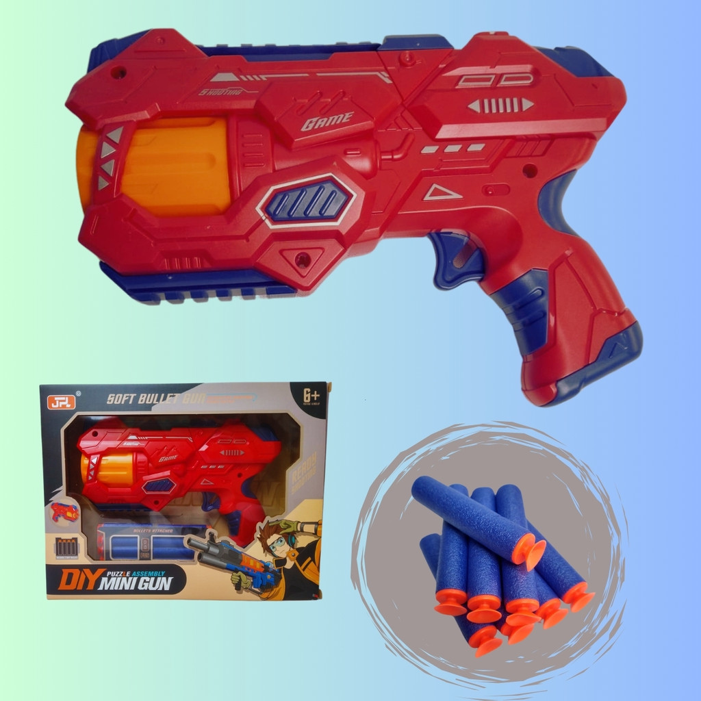 Pistola Arminha De Brinquedo Lança Dardos Menino Infantil Arma Nerf Diversão Potente