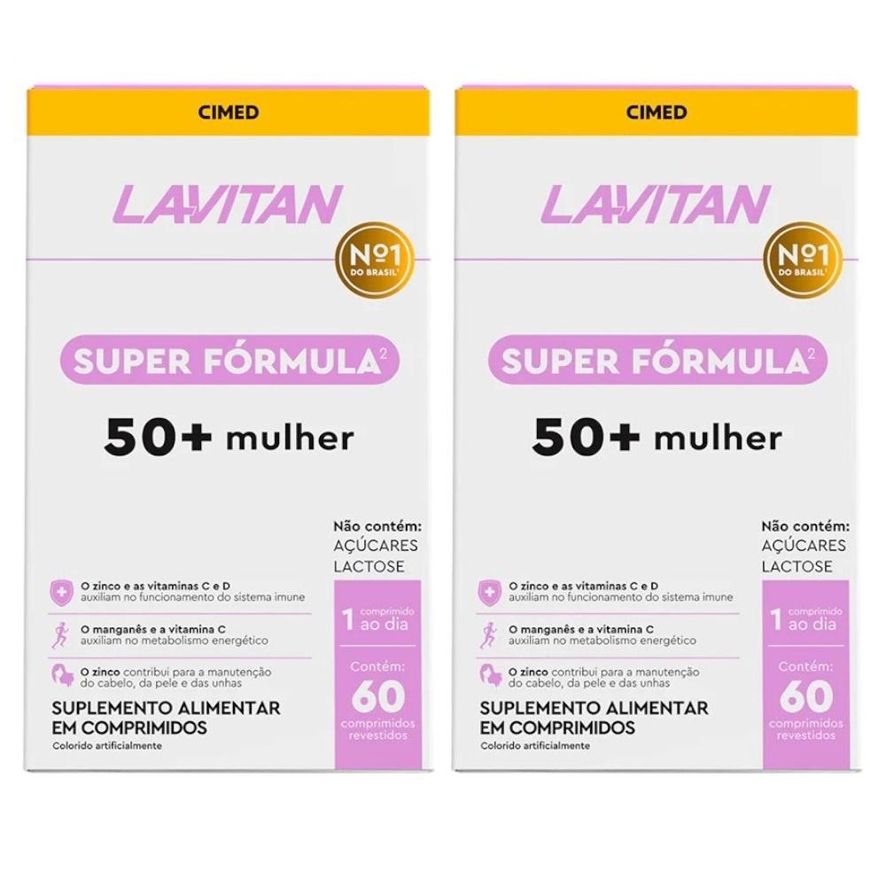 2Caixas Lavitan Super Fórmula 50+ Mulher C/ 60 Cpr Cd