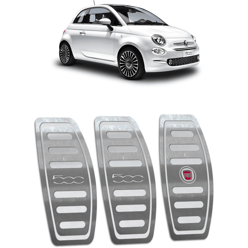 Pedaleira Fiat 500 08/17 Manual Aço Inox - Não fura o pedal em Oferta na Shopee