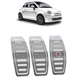 Pedaleira Fiat 500 08/17 Manual Aço Inox - Não fura o pedal