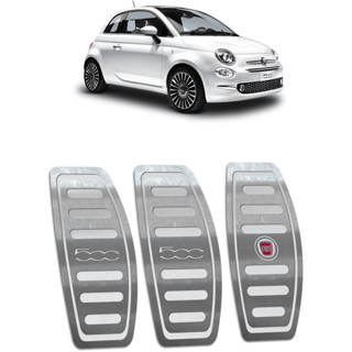 Pedaleira Fiat 500 08/17 Manual Aço Inox - Não fura o pedal em Oferta na Shopee