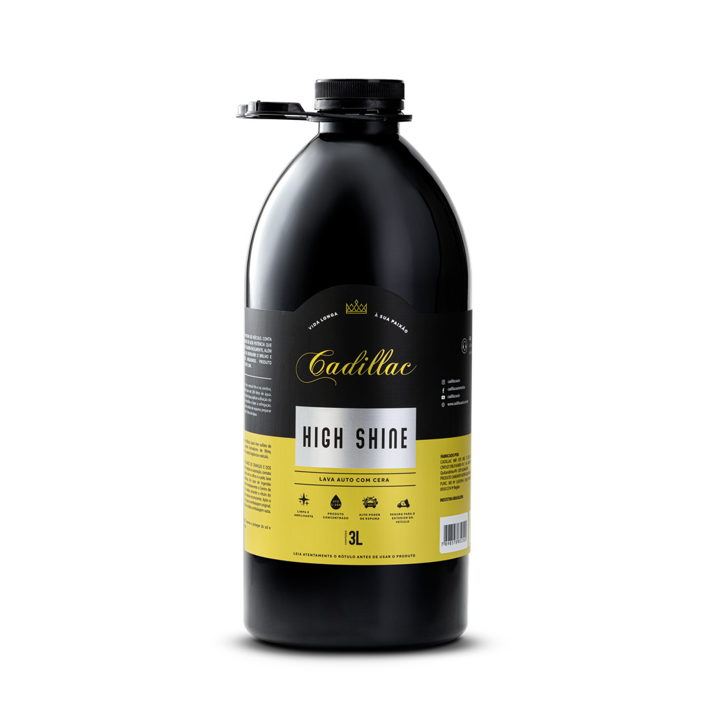 Shampoo Com Cera High Shine Cadillac Lava Auto C/ Cera 3L