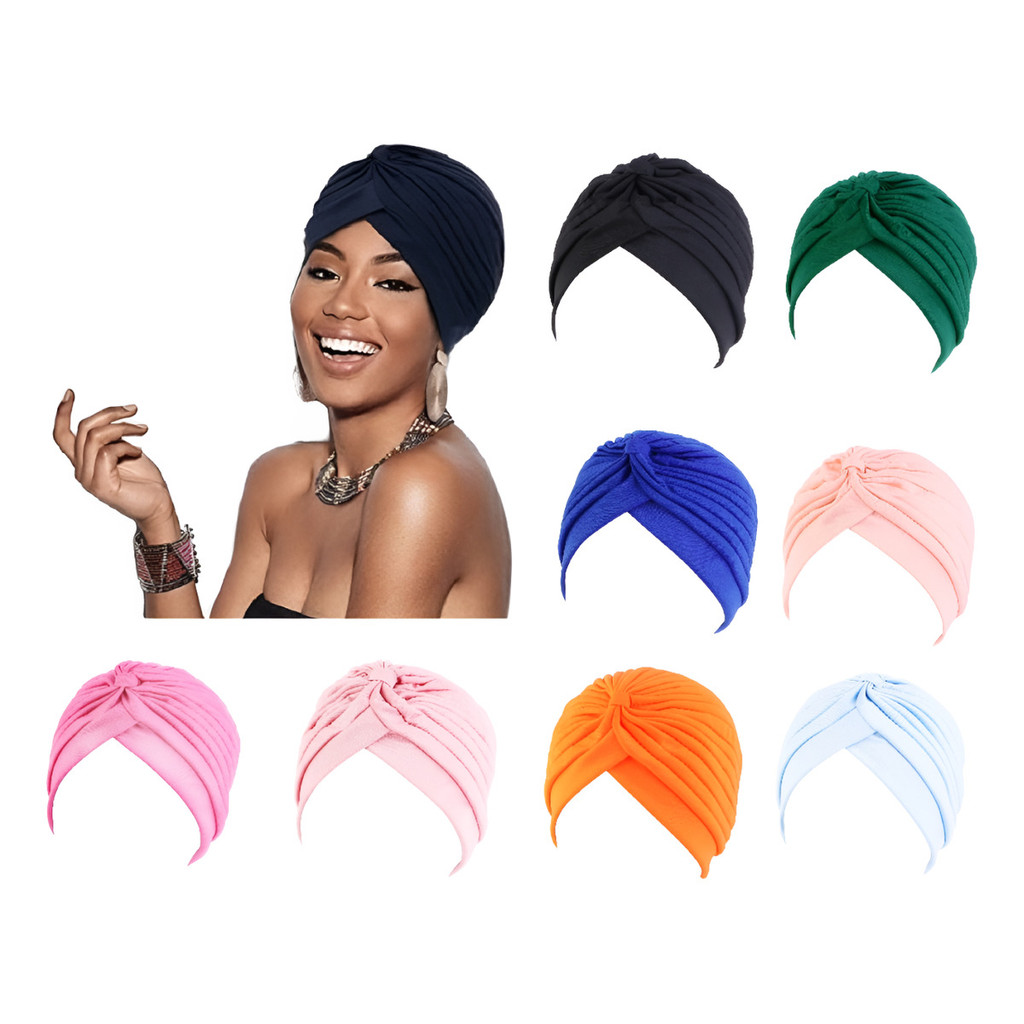 Turbante Indiano Gorro Touca Boina Várias Cores Turbantinho em Oferta na Shopee