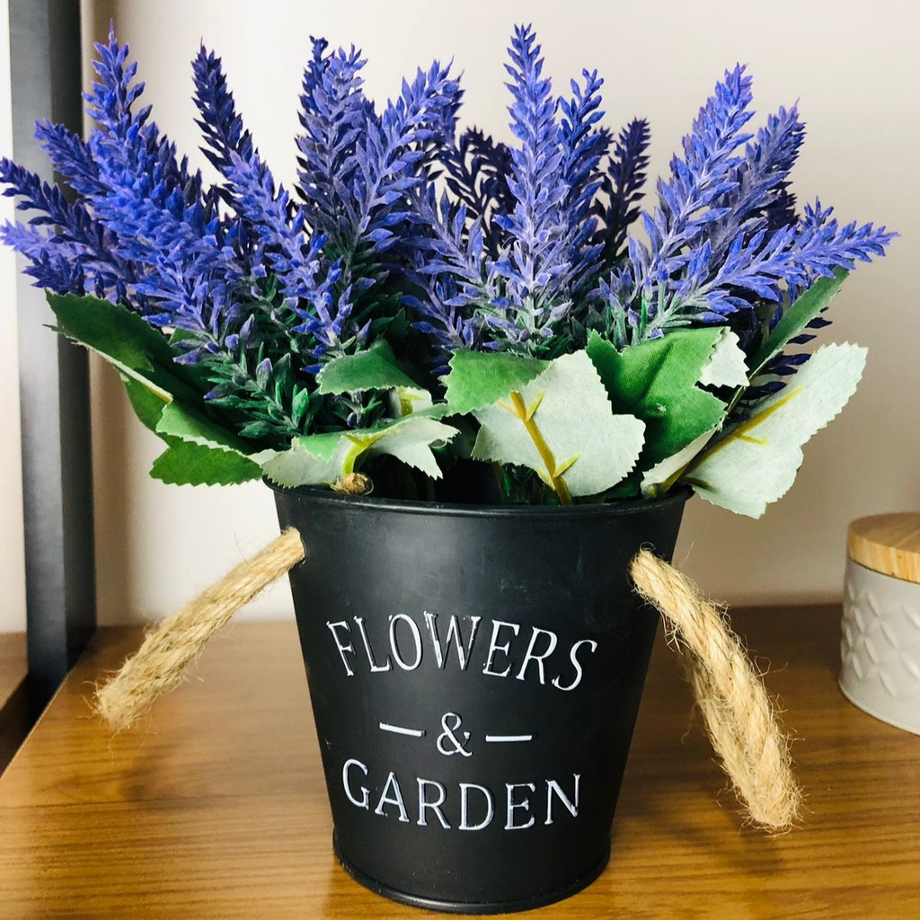 Vaso De Flor Artificial Decorativa Arranjo De Mesa Lavanda Vasinhos de Planta