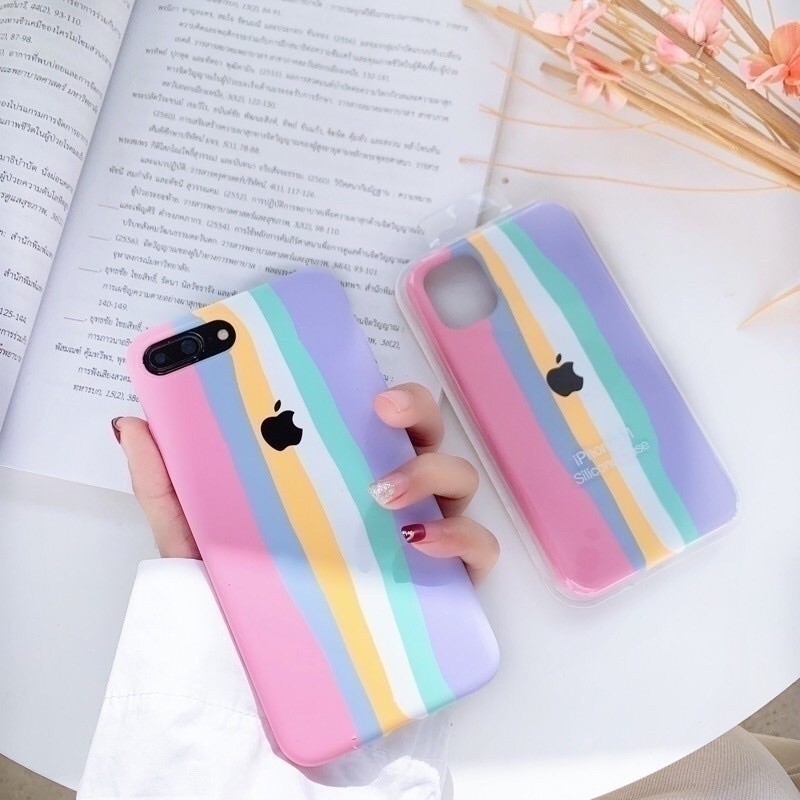 x capa arco 11 iris e aquarela 12 flexível de silicone max anti-outono colorida com pro laço-íris para iphone 11 xr xs max 7 8 plus 6 6s capinha case 5