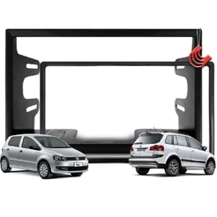Moldura Tela Central 2din Multimidia Dvd Mp5 Tv Chines Japones 6.1 6.2 6.8 e 7 polegadas VW Fox