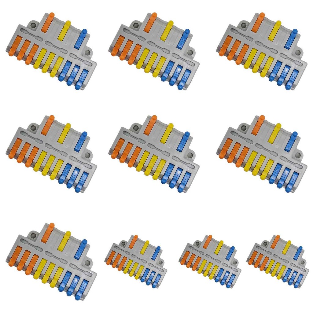 Kit 10x Conector Derivador 3:9 32A 1,5mm a 4mm 074021 InterNEED