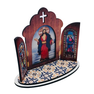 Capela Portuguesa Santas Chagas de Jesus Madeira MDF em Oferta na Shopee