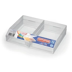 Porta Frios Duplo Transparente Com 2 Divisórias e Trava Arthi