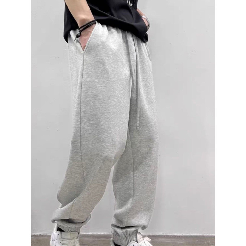 calça masculino Moletom Sólido Cintura Com Cordão Calças De Treino