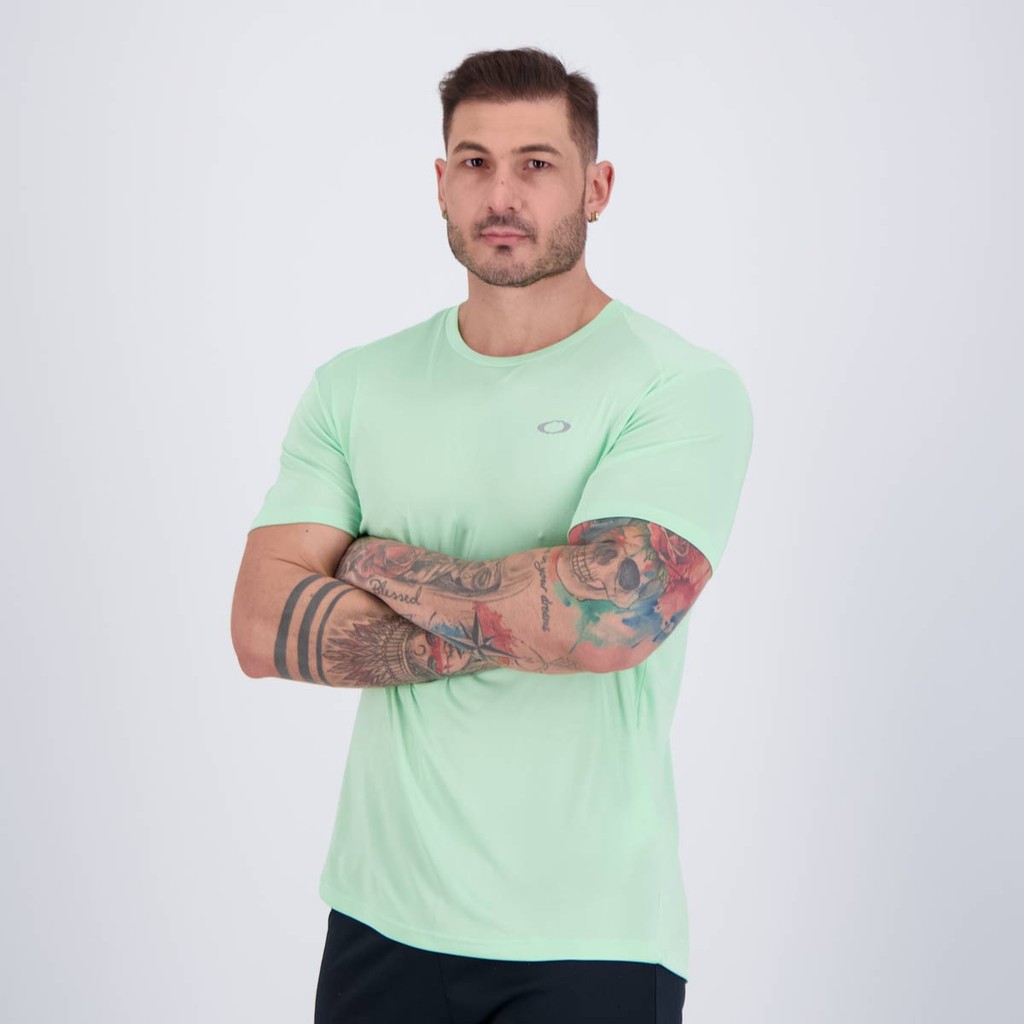 Camiseta Oakley Daily Sport III Verde Claro — imagem 2 de 2