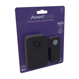 Campainha Digital Avant Sem Fio | Com Tomada Bivolt Preto em Oferta na Shopee