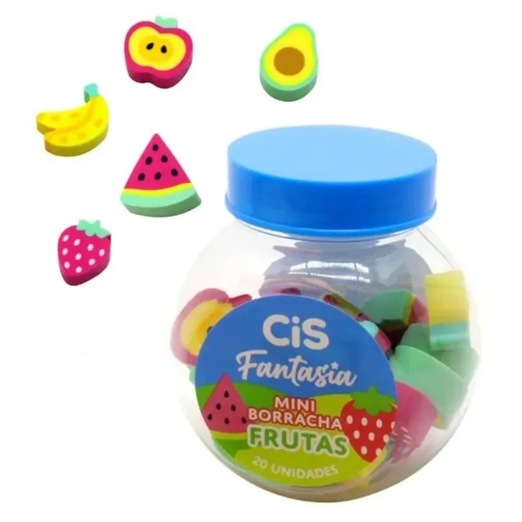BORRACHA DECORADA CIS FANTASIA MINI FRUTAS (S) POTE-20 55.3410 - SERTIC