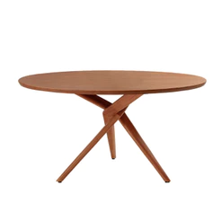 Mesa para Sala de Jantar Ballare 135cm Redonda Madeira Laminado Moderna Mobília