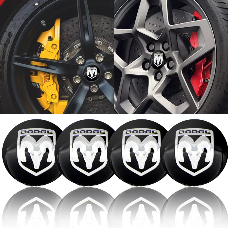 4 Pçs 56mm Centro Da Roda Do Carro Hub Tampa Emblema Decalque Adesivo Para Dodge Calibre Ram 1500 Caravana Carregador Gr