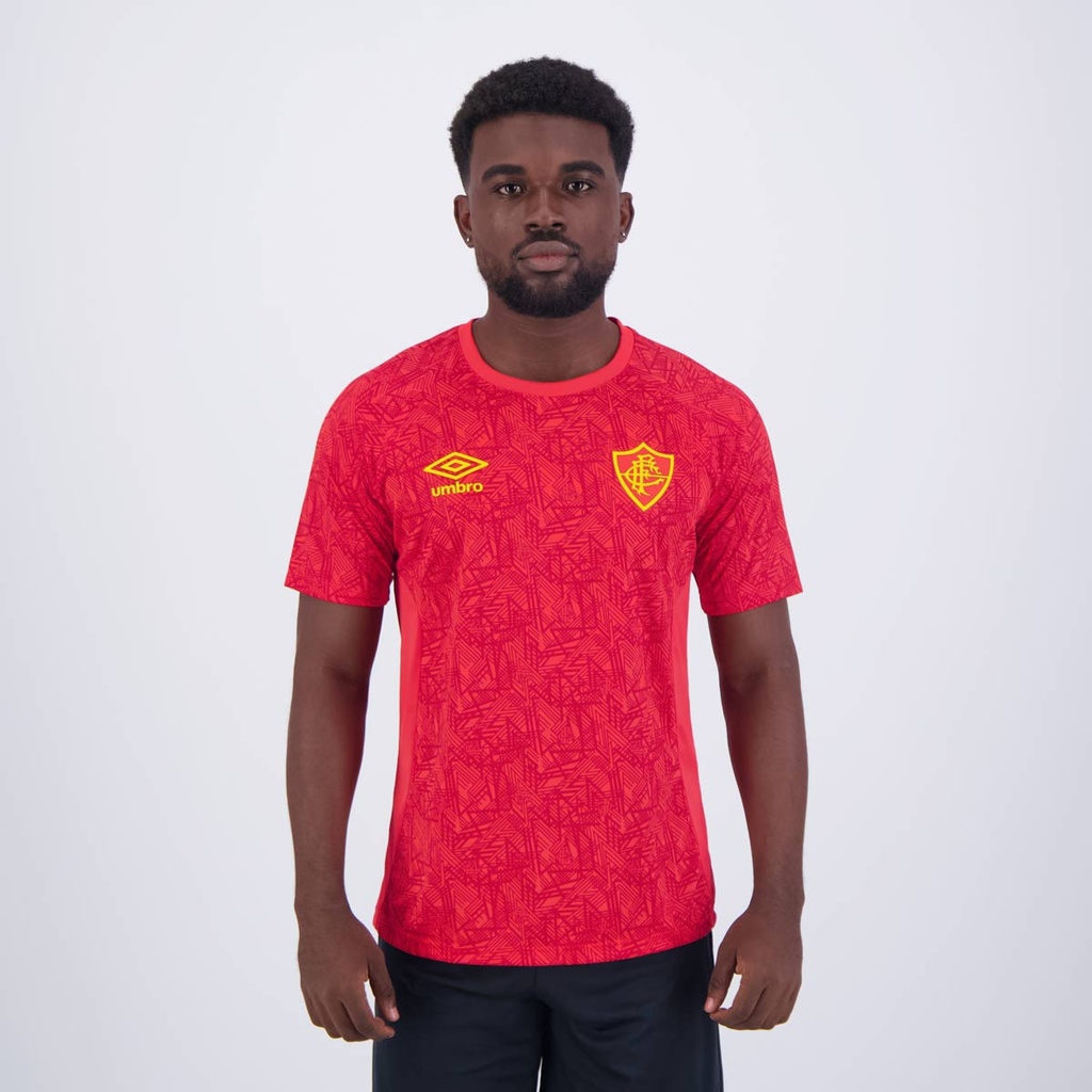 Camisa Umbro Fluminense Treino 2024 Vermelha em Oferta na Shopee