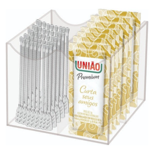 Organizador Porta Sachês Açúcar e Mexedore 4 Nichos Sem Tampa Acrílico Transparente em Oferta na Shopee