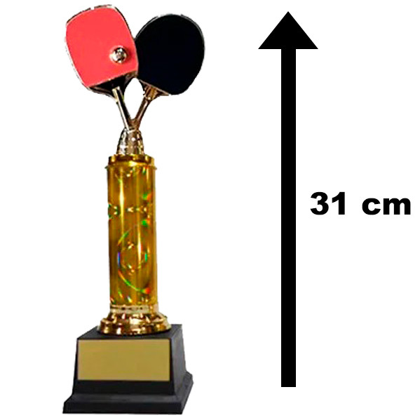 Trofeu  Tênis de Mesa 31cm Luxo Globo