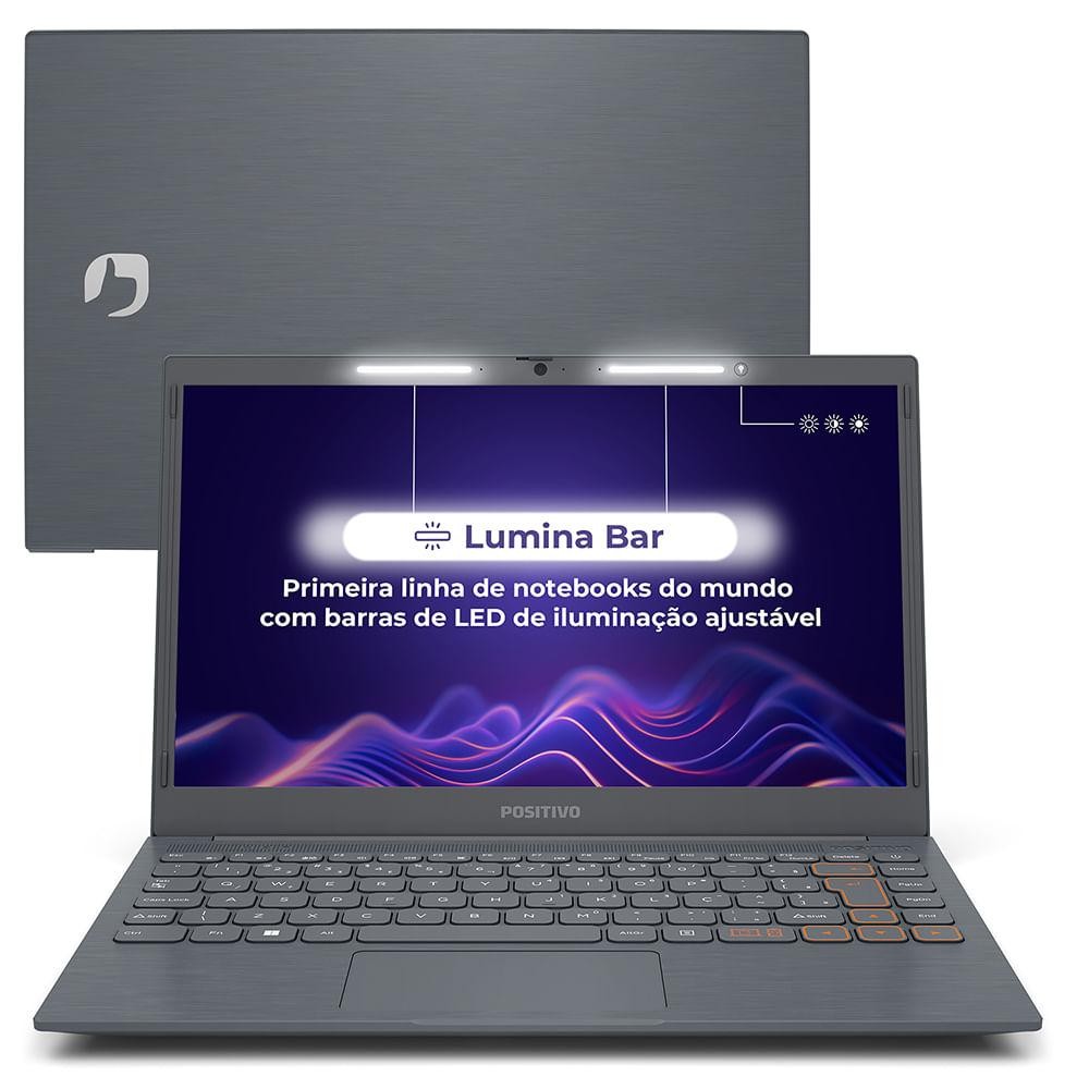 Notebook Positivo Vision C14 Intel® Celeron® Linux 8GB RAM 256GB eMMC 14.1” LED HD Lumina BAR - Cinza