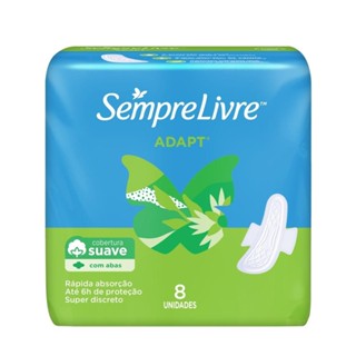 Absorvente Sempre Livre Adapt Suave C/Abas 8Un em Oferta na Shopee