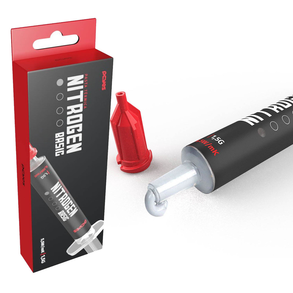 Pasta Termica Pcyes Nitrogen Basic 1,5G - 5,5W/Mk - PCYNB1555 em Oferta na Shopee