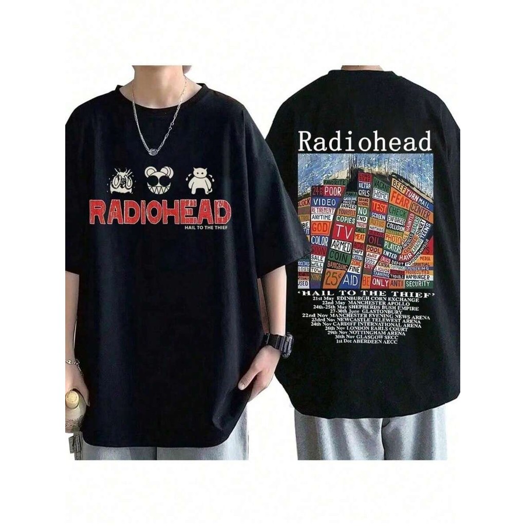 Camiseta Masculina Feminina Estampa Radiohead Hail To The Thief Banda Rock T-shirt Unissex Streetwear Envio Imediato