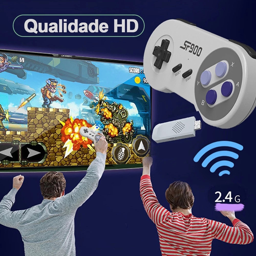 Console De Jogo Retro Clássico , Sistema De Video Game Embutido 4000 + Jogos - detalhe