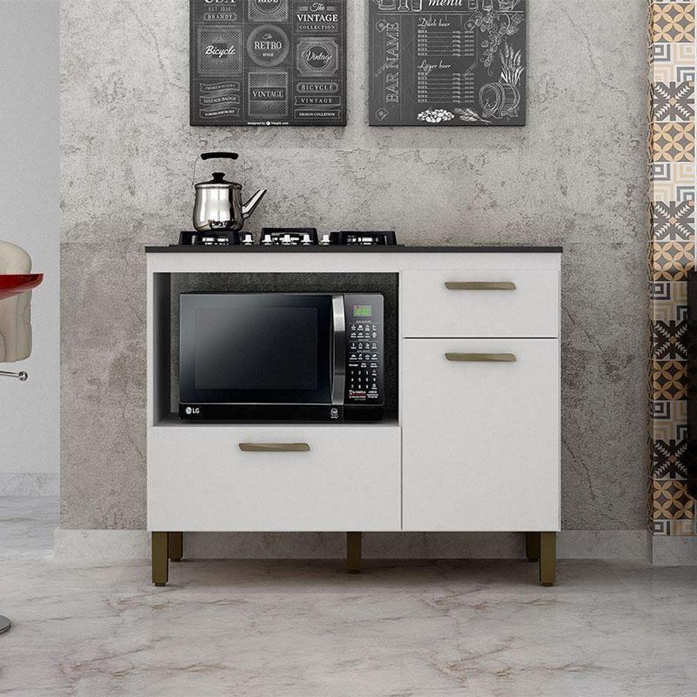 Balcão Para Cooktop Ambiente Teresina Branco Fosco - Valdemóveis em Oferta na Shopee