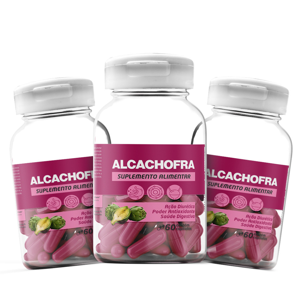 Alcachofra Premium 60 Cápsulas De 500mg 3 Potes