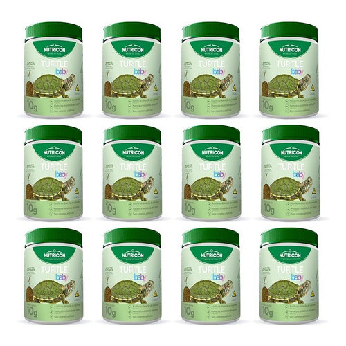 Ração P/ Filhotes De Tartarugas Turtle Baby 10gr - Kit 12 Un